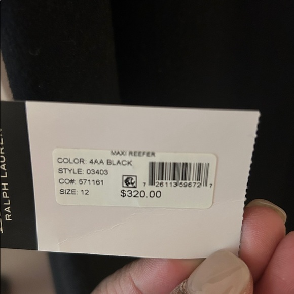 Lauren Ralph Lauren Classic Black Coat-NWT - Picture 11 of 12